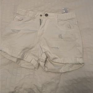 white jean shorts